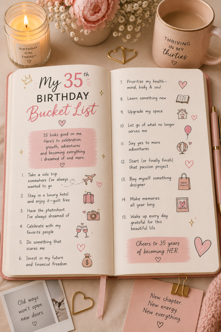 35th birthday bucket list