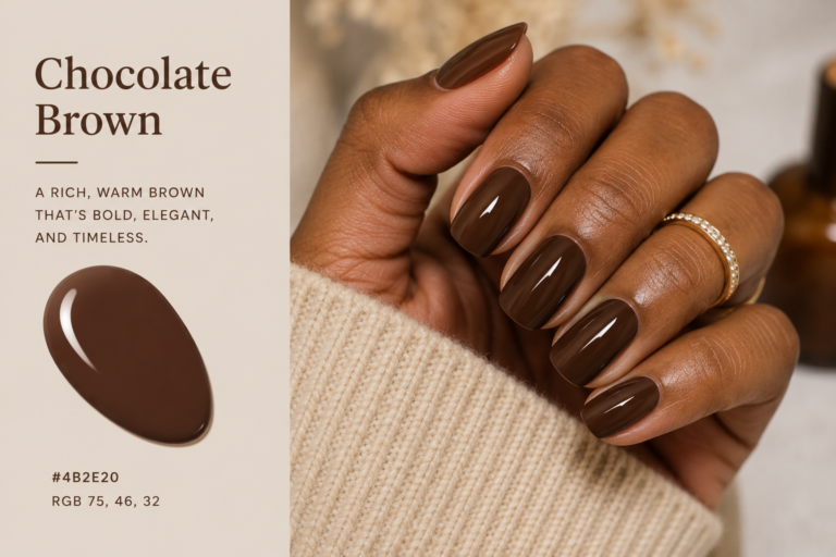 Chocolate Brown Nails