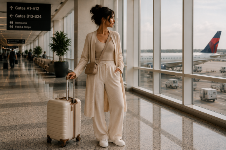 capsule travel outfit