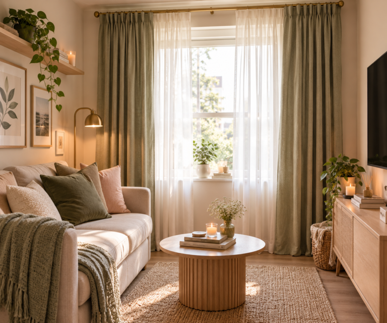 Choose lighter colours that reflect rather than absorb light
